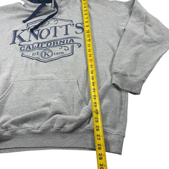 Knott’s Berry Farm California Hoodie Sweatshirt Gray Navy Logo Pullover XL - Picture 7 of 7